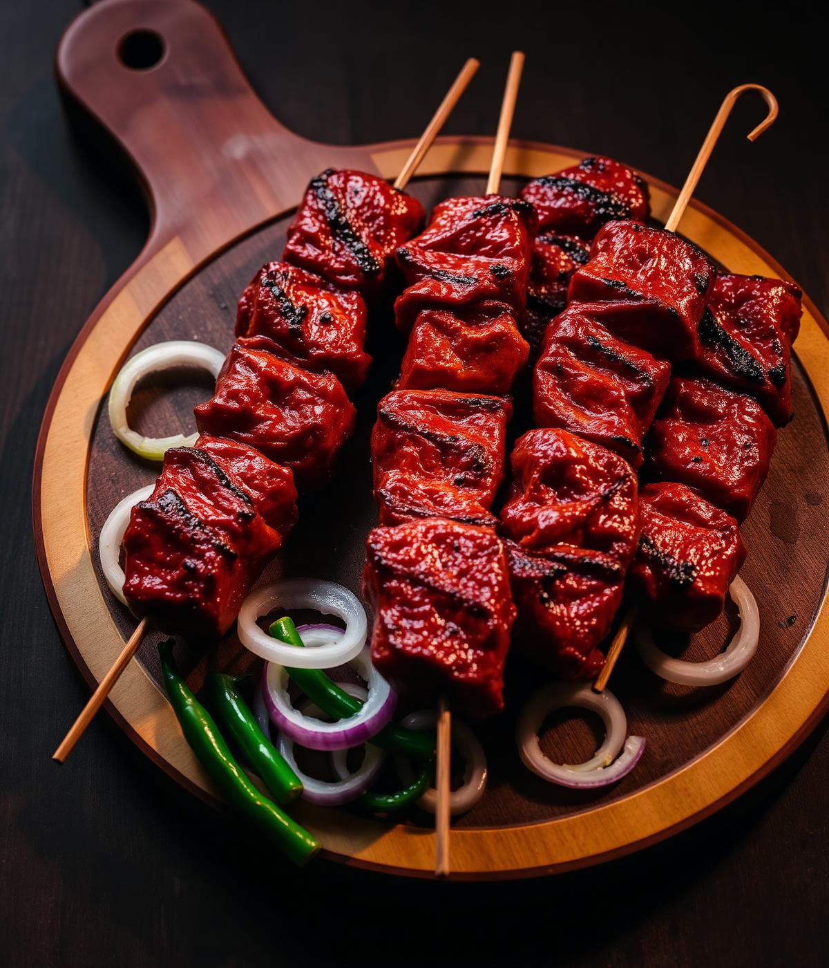 Freshly grilled suya skewers at the LAWRENCE LIZ VILLE APARTMENT AND HOTEL bush bar, Ibeju-Lekki